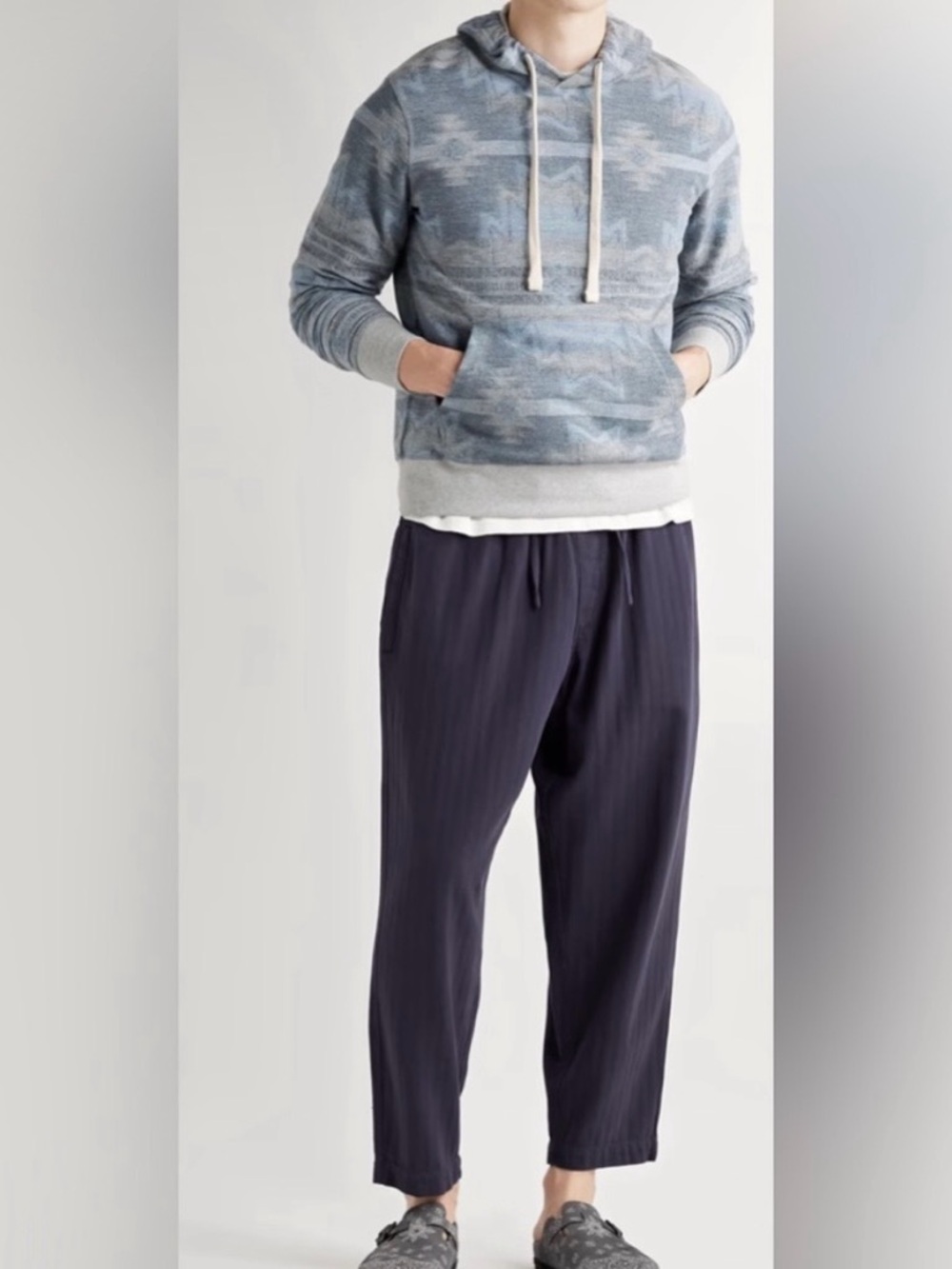 Faherty Doug Good Arctic Star Feather Hoodie Sweatshirt XXL